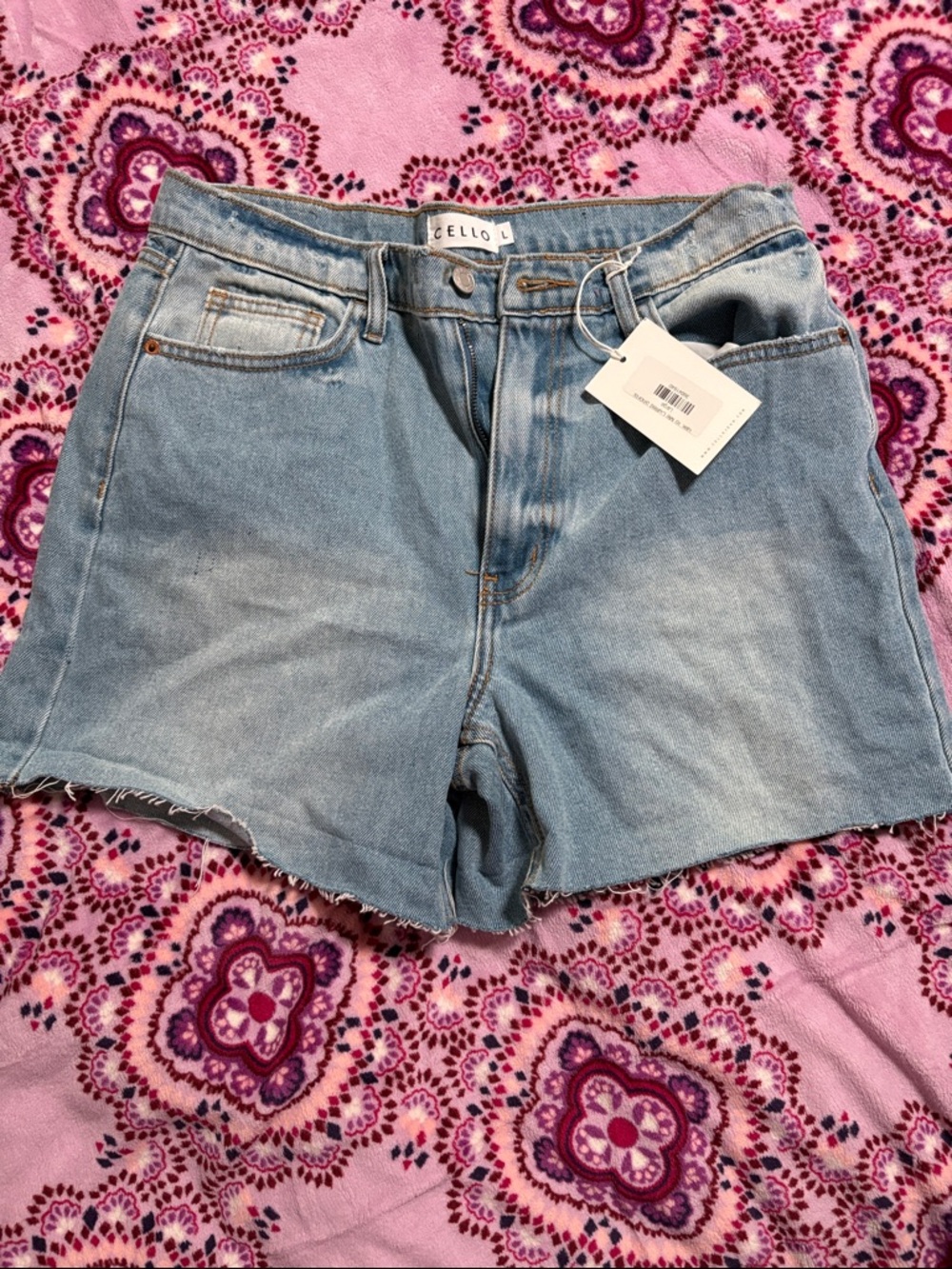Cello High-Waist Light Blue Denim Shorts - Women's